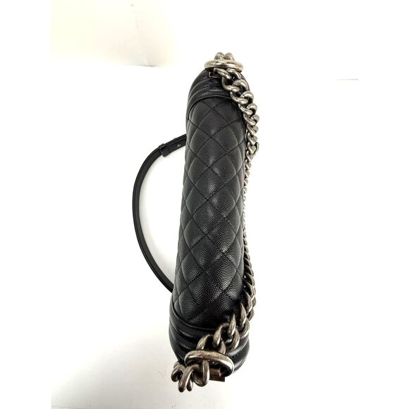 Chanel Caviar Quilted Medium Black Boy Flap Shoulder Bag - Picture 15 of 16
